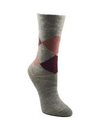 Alpaca Direct Argyle Dress Socks Gray - Alpaca Direct