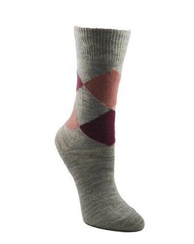 Alpaca Direct Argyle Dress Socks Gray - Alpaca Direct